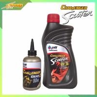 ราคา น้ำมันเครื่องมอเตอร์ไซค์ ออโตเมติก PTT CHALLENGER SCOOTER 10W 30 GEAR OIL AT 120 ml (15817044541)