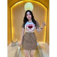 ราคา ชุดเซตกระโปรงท๊อปฟี่งานปักอะไหล่หมี ป้ายไอวี้ช๊อป (21620605261)