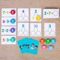 ราคา Childrens addition and subtraction number decomposition mathematical learning card early education puzzle wooden toys (21836788902)