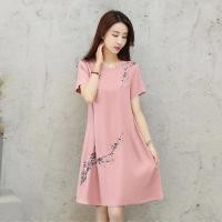 ราคา B706 ชุดเดรสสีชมพูคอจีน (4560102198)