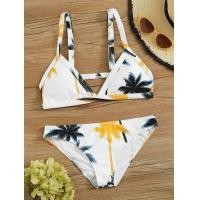 ราคา ชุดว่ายน้ำสามเหลี่ยมสีขาวลายต้นมะพร้ามเหลืองดำ (21462459592)