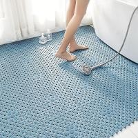 ราคา MNO 9 Thing Bath mat แผ่นยางกันลื่น แผ่นปูกันลื่น แผ่นกันลื่นในห้องน้ำ ระบายน้ำได้ดี ทำความสะอาดง่าย ประกอบง่าย ทำจาก PVC สินค้าขายต่อ1แผ่น (12223481101)