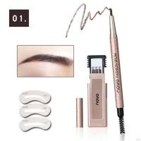 ราคา No 5146 NOVO FASHION BROW Eyebrow โนโว ดินสอเขียนคิ้ว แบบหมุน แถมไส้ดินสอ บล๊อกคิ้ว 3 ชิ้น พร้อมไส้ดินสอเปลี่ยน3แท่ง 4 8 (8290186476)