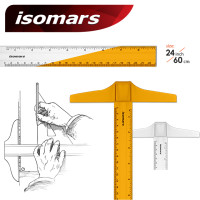 ราคา ISOMARS ไม้ทีพลาสติก 24 นิ้ว T SQUARE UNIVERSITY 24 (18886191431)