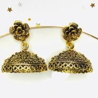 ราคา vintage jewelry เครื่องประดับต่างหูแบบไทย ต่างหู ต่างหูเจาะ ต่างหูทองคำ ต่างหูเงินดำ ลายดอกหางนกยูง (7199352084)