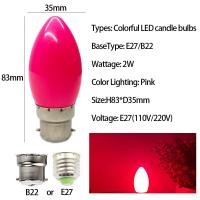 ราคา Home Wi ไฟ C35 LED 2835หลอดไฟ SMD 2W E27 B22 AC 220V ไฟแสดงสถานะหลอดไฟ LED สีไฟตกแต่งวันหยุดไฟคริสมาสต์ในบ้าน (20420227553)