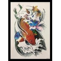 ราคา แทททูปลาคราฟ แทททูปลาสวยงาม แทททูปลาหลากสี แทททูรอยสัก สติ๊กเกอร์รอยสักปลอมชั่วคราวกันน้ำได้ ลดราคาพิเศษ สั่งหลายชิ้นมีของแถม (14255937984)