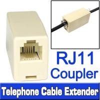 ราคา RJ11 6P 4C Telephone Straight Coupler Telephone Cable Extender Joiner Adapter Connector (360426213)
