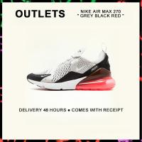 ราคา กล่องที่สมบูรณ์ Nike Air Max 270 Grey Black Red Running Shoes 943345 017 รับประกัน 1 ปี (21887416799)
