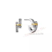 ราคา Tiffany Co Tiffany Earring ทิฟฟานี่ และ Co ต่างหูทิฟฟานี่ขอบแบบห่วงในทองคำขาว และทองเหลืองพร้อมเพชรต่างหูแบรนด์สุดหรู (21576201304)