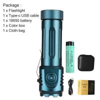 ราคา Asafee F52 Mini Tactical Flashlight XPG LED Super Bright High Power Keychain light 2000LM Portable LED Light Type C Charging IPX4 Waterproof 18650 Battery (21675256018)