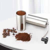 ราคา เครื่องบดเมล็ดกาแฟ แสตนเลส ที่บดกาแฟ มือหมุน เครื่องบดเมล็ดกาแฟมือหมุน Stainless Steel Hand Coffee Grinder Hakah (1551186425)