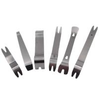 ราคา 6 Pcs Set Silver Stainless Steel Car Radio Removal Tool Car Door Clip Panel Audio Stereo Dismantle Pry Tool (19648670925)