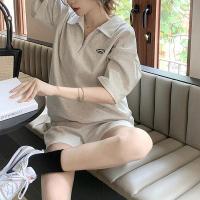 ราคา Ruo Bei Xuan ชุดสูทกีฬาสำหรับผู้หญิงชุดสองชิ้นเล็กเสื้อโปโลลดอายุฤดูร้อนชุดเซ็ต2ชิ้นผญ2024ชุดเซต ขาสั้นเซ็ต 2 ชิ้น ผญชุดเซท 2 ชิ้น อวบชุดคนอวบคนอ้วนชุด ลำลอง เกาหลีชุดเซตผู้หญิงเสื้อผ้าแฟชั่นเสื้อเอวล