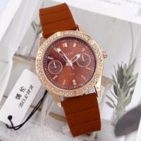 ราคา BOLUN นาฬิกาข้อมือ แบรนด์แท้ หน้าปัดประดับเพชร สายยาง (19987721062)