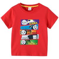 ราคา เสื้อยืด2024เด็กผู้ชายเสื้อยืดผ้าคอตตอนเด็กทารกเด็กผู้ชายพิมพ์ลายการ์ตูนรถไฟโธมัส (21324894634)