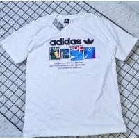 ราคา เสื้อยืด แขนสั้น adidas คอกลม งานคอป้าย ผ้าcotton สกรีนลายแฟชั่น (21431564273)
