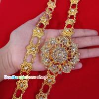 ราคา สร้อยสังวาลย์ชุดไทย ประดับเพชรพลอย เครื่องประดับชุดไทย ใส่ได้ทั้งเด็กและผู้ใหญ่ GK9901 (20889038157)