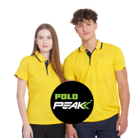 ราคา เสื้อโปโลสีเหลือง ปกริ้วดำ polopeak (16923501950)