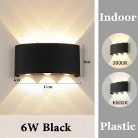 ราคา โคมไฟติดฝาผนังLED 4W 6W 8W โคมไฟติดผนังอลูมิเนียมส โคมไฟติดผนัง IP65กันน้ำขึ้นลง โคมไฟติดผนังโซล่าเซลล์ คมไฟสำหรับห้องนั่งเล่นห้องนอนบันไดบ้าน (21485144128)