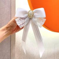 ราคา เข็มกลัดติดโบว์สำหรับคอโบว์ริบบิ้นทำด้วยมืออุปกรณ์เสริมเนคไทธุรกิจงานแต่งงานเครื่องประดับที่สง่างามผ้าลูกไม้ติดโบว์ (20478739889)