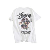 ราคา เสื้อยืดผ้าฝ้ายพิมพ์ลายแฟชั่น STUSSY STUSSY เสื้อยืดลําลองสําหรับผู้ชายผู้หญิงแขนสั้นพิมพ์ลาย American Tide (20663570434)
