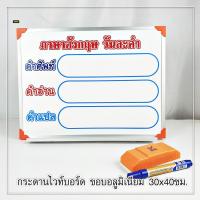 ราคา Robin กระดานไวท์บอร์ด สำหรับลง สถิติ เวรฯ ท่องศัพท์ฯ ขนาด 30x40 ซม ขอบอลูมิเนียม (8838500296)