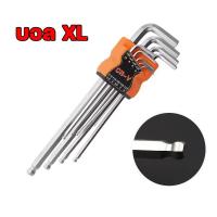 ราคา จัดส่งจากกรุงเทพ หกเหลี่ยมหัวบอล 9 ตัวชุด ยาว แท้ 100 ประแจแอล ชุดตัวแอล ประแจหกเหลี่ยม หกเหลี่ยมชุด ชุดประแจอัลเลน หกเหลี่ยมหัวบอล แท้ หกเหลี่ยมเหล็กแข็งเกรด CR V 9 ตัว ชุด (21703016510)