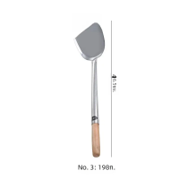 ราคา ไม้พายสแตนเลสสำหรับเชฟด้ามยาวไม้เหล็กที่ไม่ใช่แม่เหล็กสำหรับหม้อขนาดใหญ่กวนในห้องครัวโรงแรม (21734950102)