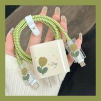 ราคา TH Stock Green Flowers Charger Protectorสินค้าสุดฮิตในตอนนี้iphone สายตกแต่งสายชาร์จให้น่ารักหน้า ใช้งานอีกครั้ง ถนอมหัวชาร์จพร้อมสายสายชาร์จหักงอ18w 20w (21650368953)