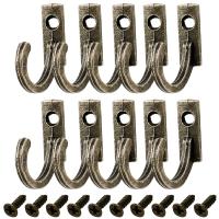 ราคา 10ชิ้นติดผนังวินเทจขนาดเล็กตะขอโลหะผสมสังกะสีพร้อมสกรูตะขอแขวนผนังการตกแต่งบ้านหัวเข็มขัดโค้ง (21637801877)