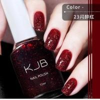 ราคา ส่งจากไทย ยาทาเล็บ KJB ไม่ต้องอบ ไม่ลอก สีทาเล็บ2024 สีทาเล็บสไตร์เกาหลี (21806196099)