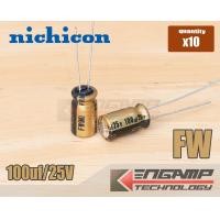 ราคา 10ตัว E CAP 100uF 25V 85ºC Nichicon FW M 6 3x11mm P 2 5mm (21019494255)