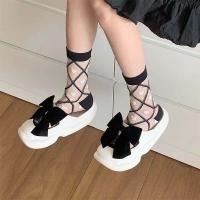 ราคา ถุงเท้าลูกไม้ฝรั่งเศส ลายรักเร้าใจของผู้หญิง ตาข่ายใส ถุงเท้ากลางน่องผ้าไหมคริสตัลไฟเบอร์กลาสหวาน (21672288822)