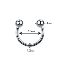 ราคา เครื่องประดับไทเทเนียม C Rod ก้านโค้งเกือกม้าก้านห่วงสแตนเลสเจาะจมูกและหูต่างหูสองหัวรูปกรวยบอลสักร่างกายเครื่องประดับแบบเจาะเครื่องประดับ HELLO GIRL (18947764558)