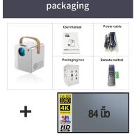 ราคา โปรเจคเตอร์ 4k UHD WiFi Android 11 0 mini projector มีลำโพงในตัว YouTube NETFLIX Goolgle Play Store รองรับการแชร์หน้าจอมือถือ (21898311785)