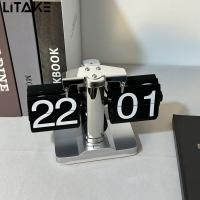 ราคา Flip Clock Flip Down Clock With Non slip Mat Rotary Switch Big Digital Design Retro Automatic Turning Desk Clock For Home Living Room Office (21764089286)