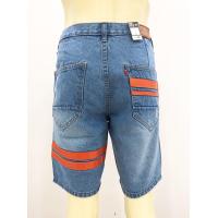 ราคา ขาสั้นยีนส์ผู้ชาย ผ้ายีนส์ไม่ยืด เอวกลาง แบบซิป MJ short jeans 319 4 Size 28 36 มีไซร์พิเศษ 38 42 ฟอกบูลซีด มีรอยถลอก ขาดและแต่งแถบPVC สีส้ม (16548262997)