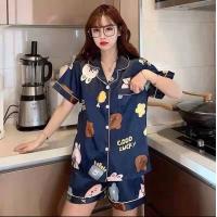 ราคา ชุดนอนแฟชั่นเกาหลี ผ้าซาติน ชุดนอนแขนสั้น ขาสั้น ลายการ์ตูนกระต่ายน่ารักๆ ผ้านิ่มใส่สบาย พร้อมส่ง เก็บเงินปลายทางรุ่นW 106 (7964651904)