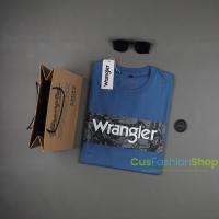ราคา Wrangler นำเข้าเสื้อยืดผู้ชายเสื้อยืดนำเข้าจากอเมริกา Wrangler เสื้อแขนสั้นสีฟ้าเหล็ก Arian (21440705155)