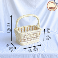 ราคา ตะกร้าหวายแท้ หวายขาว โครงหวายแท้ทั้งหมด (21700769861)
