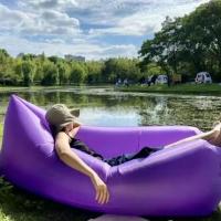 ราคา DaVita โซฟาเป่าลม โซฟาเป่าลมพกพาสดวกใช้ได้บนบกและในนำ้รับนำ้หนักได้ถึง200kgใช้ได้ทุกที่ทุกเวลาวัสดุ190Tใช้ลมธรรมชาติยิ่งอัดลมเยอะยิ่งพองสุดสุด ฟรีถุงเก็บประหยัดพื้นที่ (18410382338)