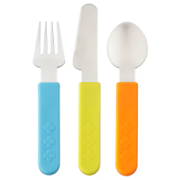 ราคา ชุดช้อนส้อมมีด IKEA ช้อนส้อมมีดเด็ก 3 ชิ้น ขนาดเล็ก เด็กจับได้ถนัดมือ (21311364683)