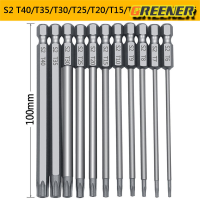 ราคา Greener 11 12 Torx ชุดดอกสว่านกลวง50 75 100มม T5 T40ชุดหัวไขควงดอกไขควง (21459165058)