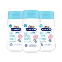 ราคา 3 bottles lotion KODOMO blue โคโดโม แป้งเด็กเนื้อโลชั่น 180 มล (21338798924)