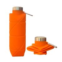 ราคา กระบอกน้ำซิลิโคนพับได้ แก้วพับได้ กระบอกน้ำซิลิโคน ความจุ 700ml Water Bottle (21285315010)