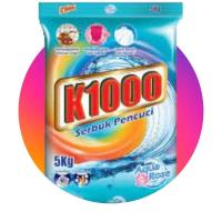 ราคา ผงซักฟอกนำเข้า K1000 1ถุง5kg สินค้านำเข้ามาเลยเซีย (21250018689)