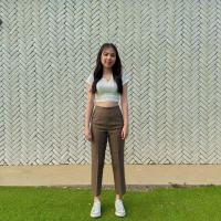 ราคา กางเกงทรงกระบอกเล็ก 8 ส่วน ผ้าสโนว์สลาฟ (21572899091)