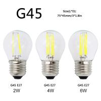 ราคา 2ชิ้น G45 E27วินเทจ LED เส้นใยหลอดไฟสีขาว2W 4W 6W เปลี่ยนหลอดไส้20W 40W 60W โคมไฟ G45ฐานสกรูหลอดเอดิสันแบบวินเทจ220V (21836583658)