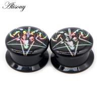 ราคา Alisouy สกรูอะคริลิคสีดำสำหรับเจาะหูที่ขยายหูแบบสองบานเครื่องประดับเจาะหูแบบรูกลวง2ชิ้น (14852060741)